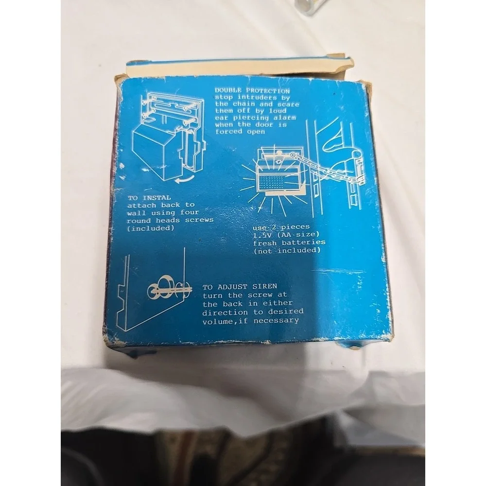 VTG Chain Burglar Alarm Home Dual Lock Protection for Doors Windows Loud Works